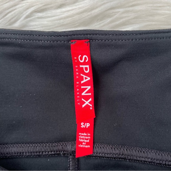 {SPANX} Faux Leather Bike Shorts in Black - Women's Small - Picture 2 of 5